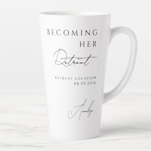 Minimal Women's Retreat Add Your Quote Event Gift Latte Mug