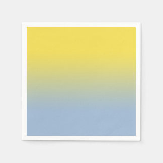 Minimal Yellow Light Blue Gradient Napkins