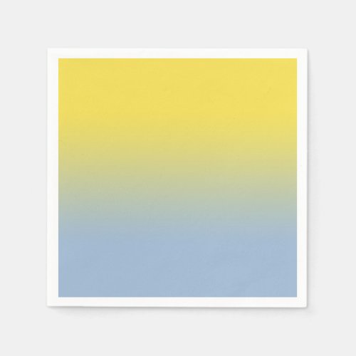 Minimal Yellow Light Blue Gradient Napkins