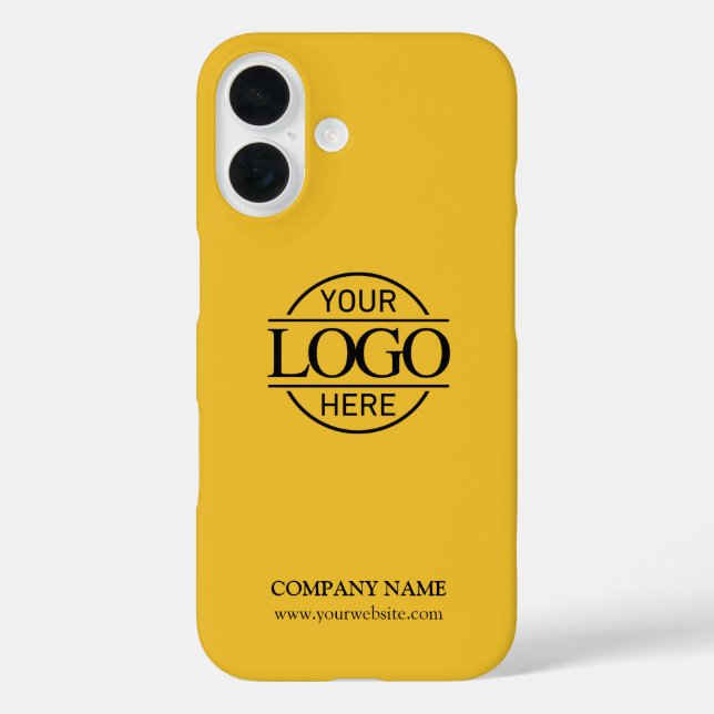 Minimal Yellow Promotional Company Business Logo Case-Mate iPhone Case (Back)