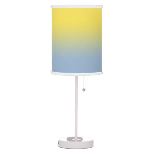 Minimal Yellow to Light Blue Gradient Table Lamp