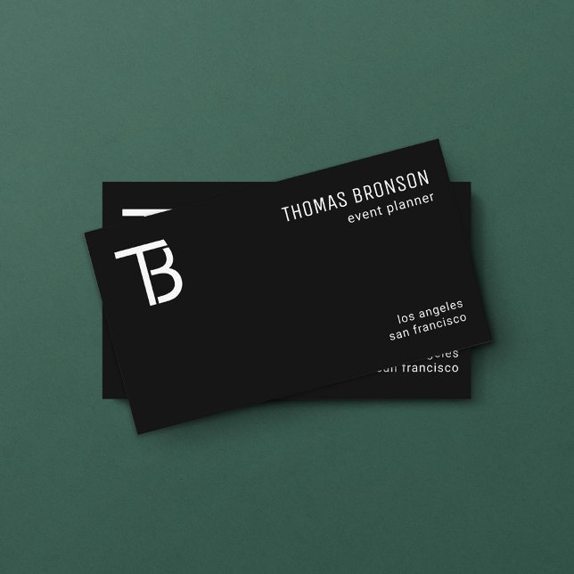 Minimal Your Logo White on Custom Color Business Card (Creator Uploaded)