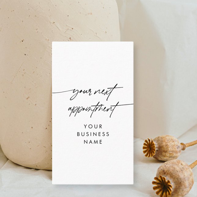 Minimal Your Next Appointment Script Business Name Card (Creator Uploaded)