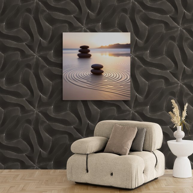 Minimal Zen Garden Canvas Print (Creator Uploaded)