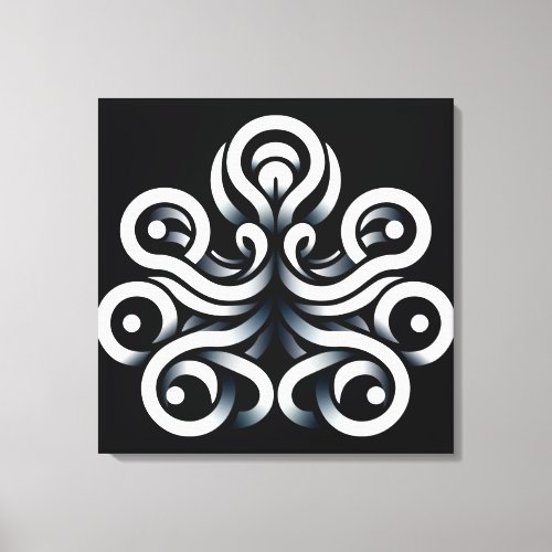 Minimal Zen Sacred Geometric Mandala Abstract Canvas Print