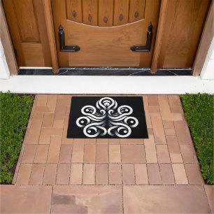 Minimal Zen Sacred Geometric Mandala Abstract Doormat