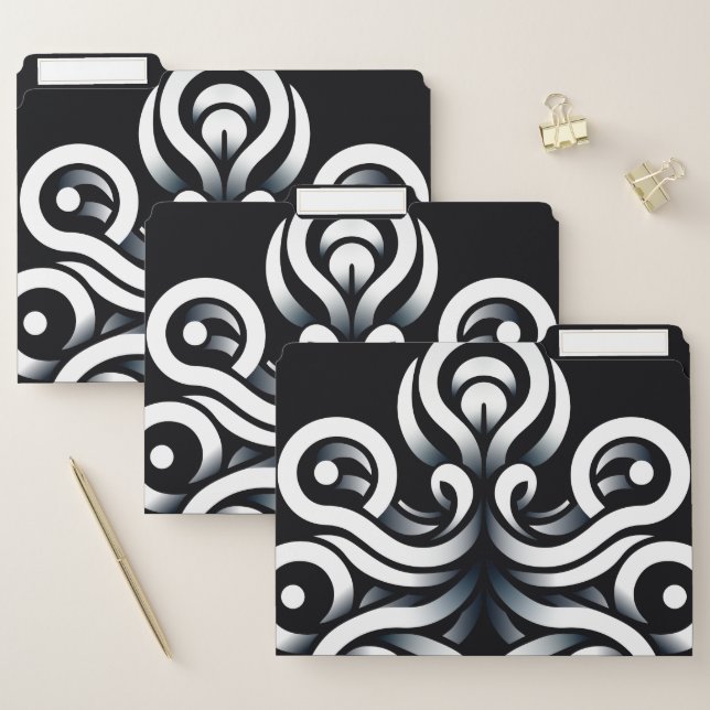 Minimal Zen Sacred Geometric Mandala Abstract File Folder (Set)