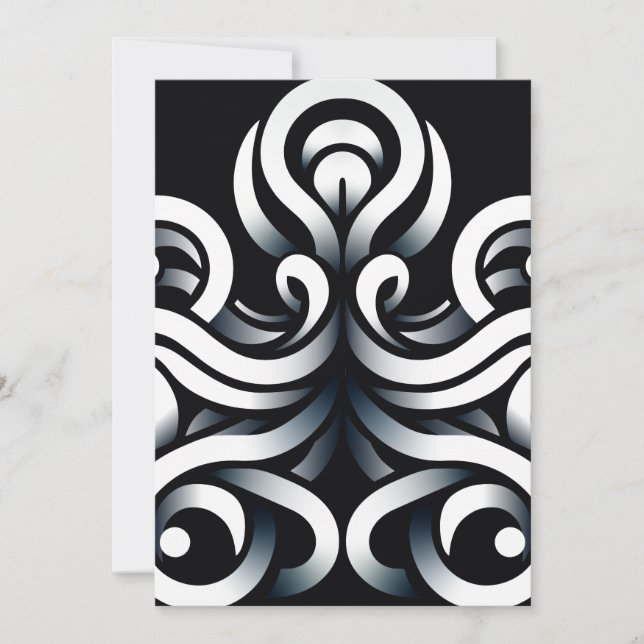 Minimal Zen Sacred Geometric Mandala Abstract Holiday Card (Front)