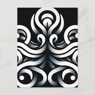 Minimal Zen Sacred Geometric Mandala Abstract Holiday Postcard