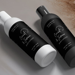 Minimalis Black 8 OZ Cosmo Bottle Waterproof Label