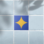 Minimalis Retro Starburst Mid-Century Ceramic Tile<br><div class="desc">Modern Retro Yellow Starburst Mid-century Decorative Tile</div>
