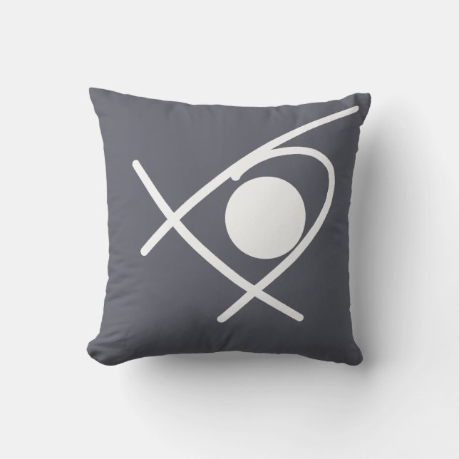 Minimalism Abstract Art Grey And White Throw Pillow (Front)