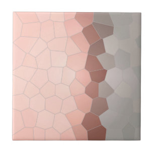 Minimalism Abstract Art Pastel Grey Cells Ceramic Tile