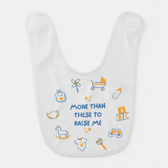 Minimalism Baby Essentials Prints Parenthood Guide Baby Bib (Front)