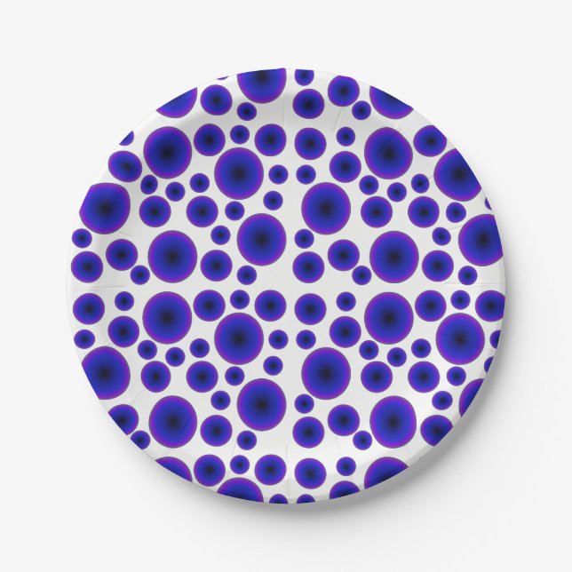 Minimalism Bright Purple Abstract Paper Plates (Front)