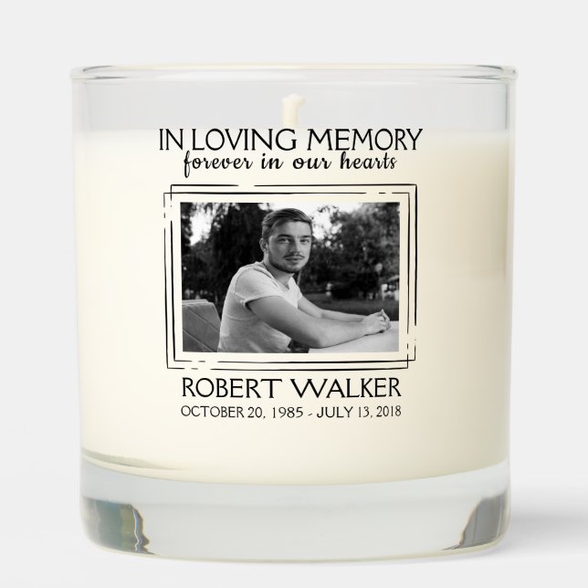 Minimalism Celebrating the life  Scented Candle (Front)