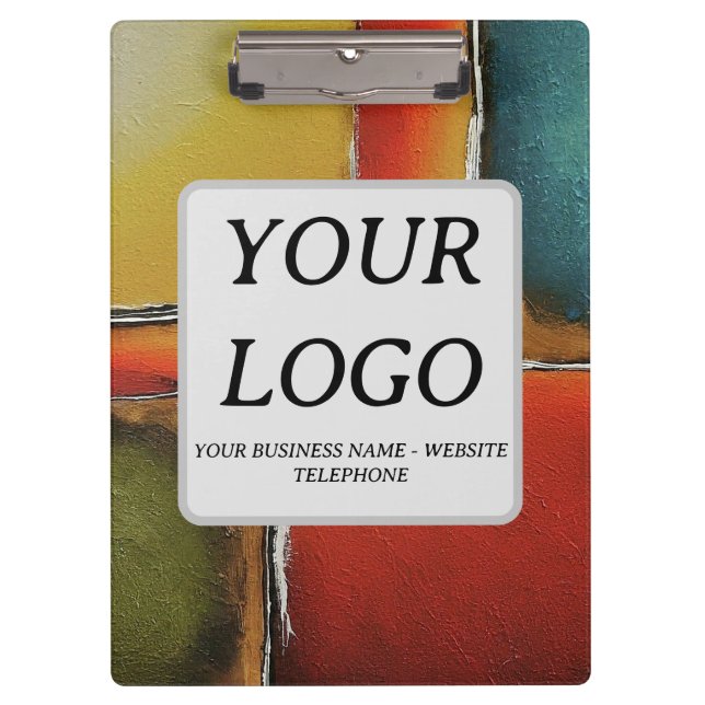 Minimalism Color Blocking Business Promotional Clipboard (Front)