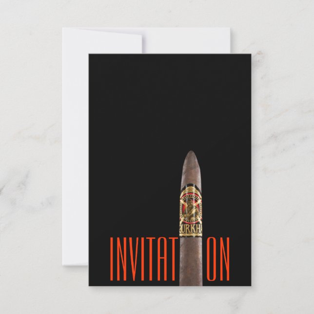 Minimalism Cuban Cigar Vip Invitation (Front)