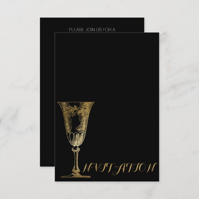 Minimalism Food Dinner Party Invitation (Front/Back)