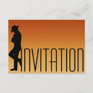 Minimalism Gentlemen Vip Cigars Man Aquarelle Invitation