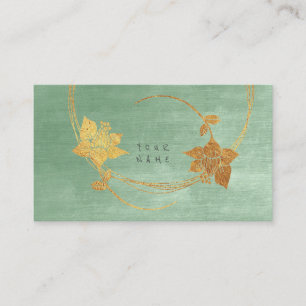 Minimalism Golden Beige Mint Green Pastel Vip Business Card