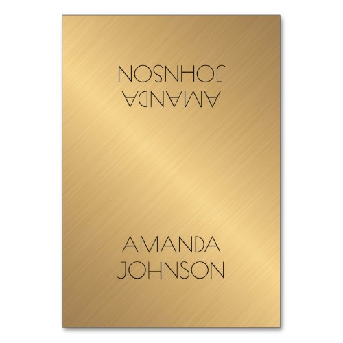 Minimalism Golden Foil Personalized Name Table Number