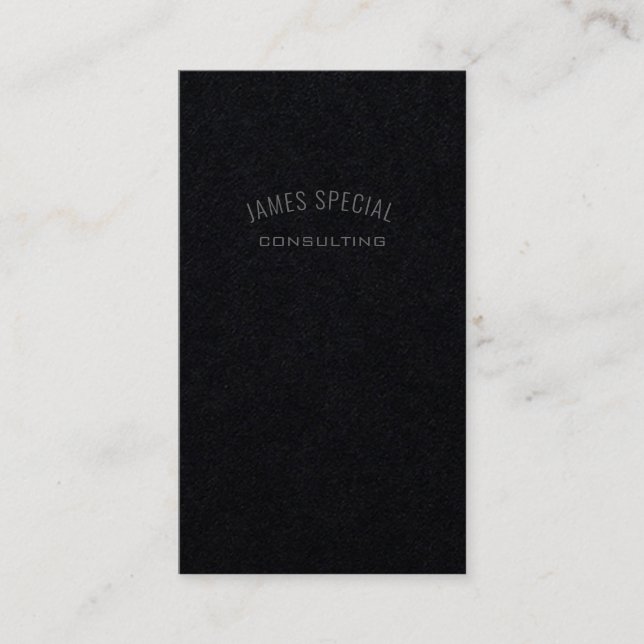 Minimalism Gray Black Grey Professional Consulting Business Card (Front)