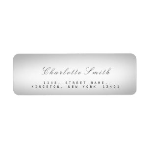 Minimalism Gray Shadow Return Address Labels