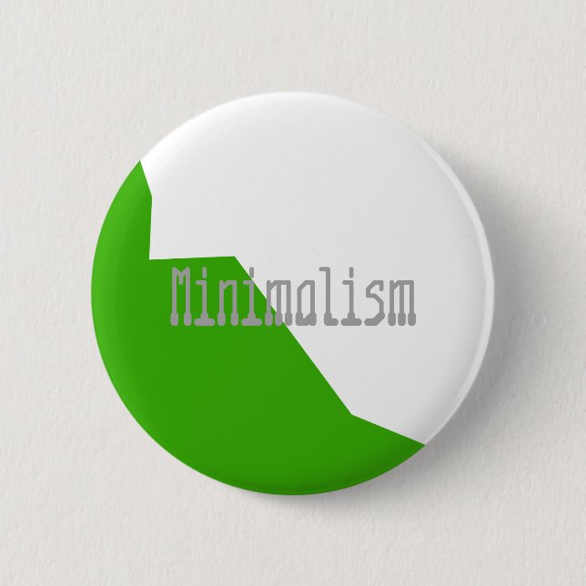Minimalism Green White Button (Front)