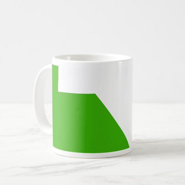 Minimalism Green White Coffee Mug (Front Left)