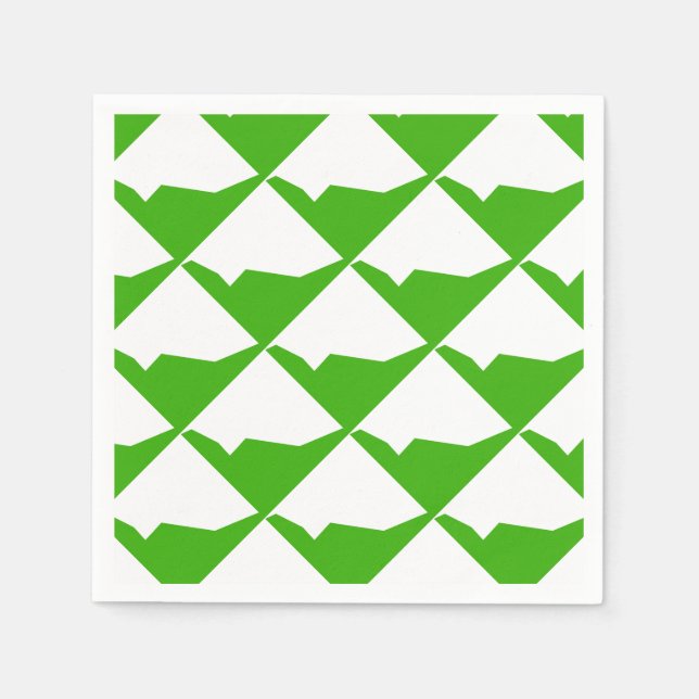 Minimalism Green White Napkins (Front)
