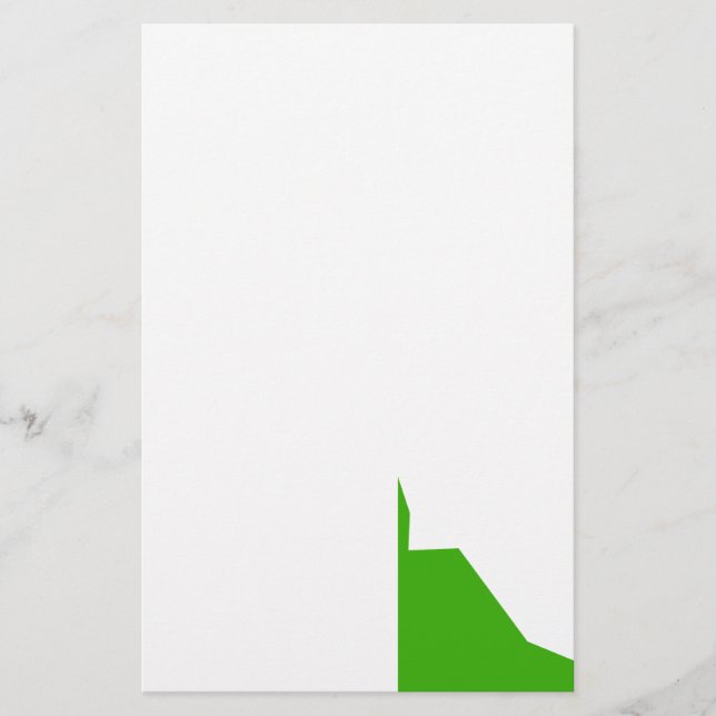 Minimalism Green White Stationery (Front)