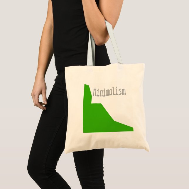 Minimalism Green White Tote Bag (Front (Product))