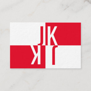 Minimalism in red business card