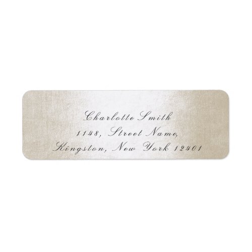 Minimalism Ivory Creamy Beige RSVP Elegant Label