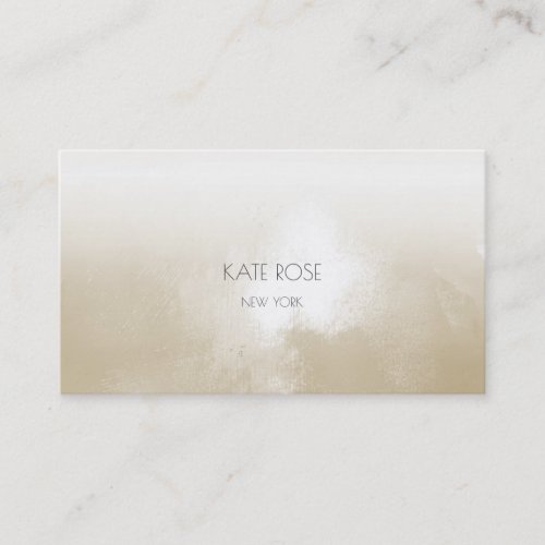 Minimalism Ivory Grungy Ombre Stylist Make Up Business Card