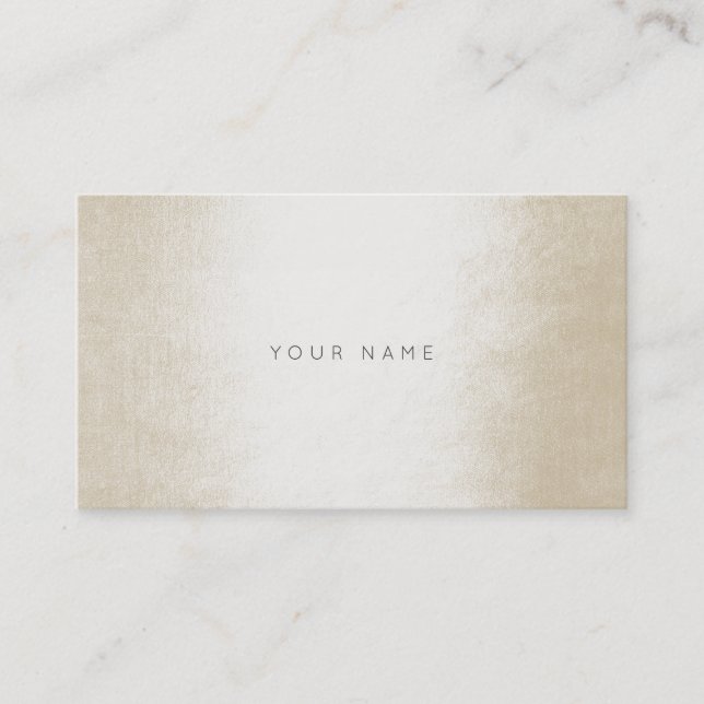 Minimalism Ivory Silver Pearl Gray White Vip Business Card (Front)