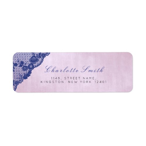 Minimalism Lila Blue Navy Return Address Labels