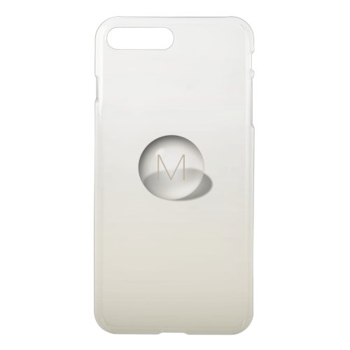 Minimalism Monogram Monochromatic Ivory Ombre Ball iPhone 8 Plus7 Plus Case