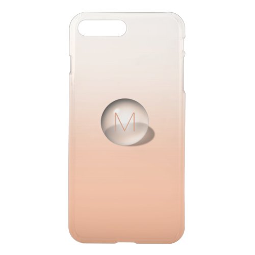 Minimalism Monogram Monochromatic Peach Ombre Ball iPhone 8 Plus7 Plus Case