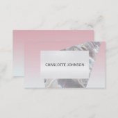 Minimalism Pink Gray Cristal Business Card (Front/Back)