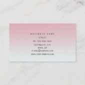 Minimalism Pink Gray Cristal Business Card (Back)