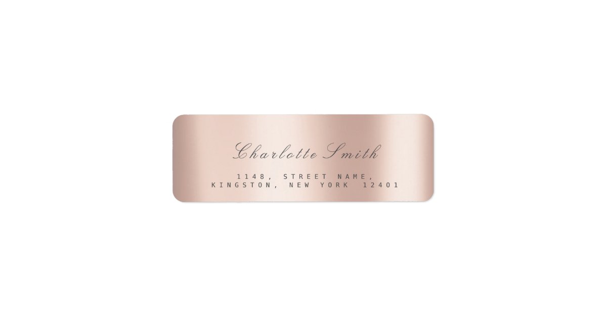 Minimalism Pink Rose Blush Return Address Labels Zazzle