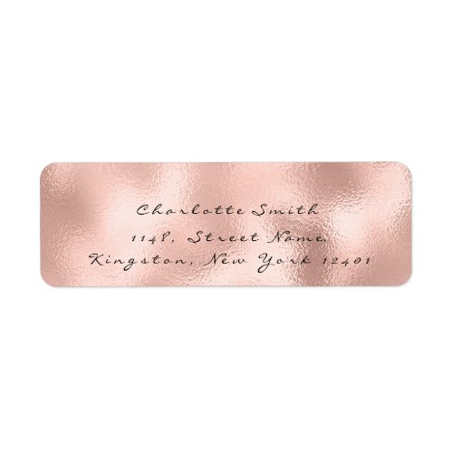 Minimalism Pink Rose Skinny  Blush RSVP Elegant Label