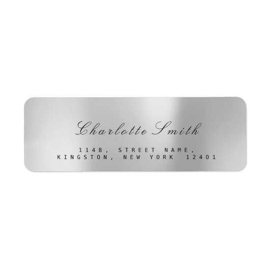 Silver address labels foil