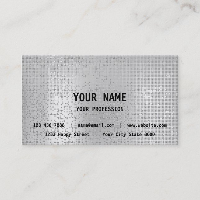 Minimalism Silver Gray Grey Consulting Finances Business Card (Front)