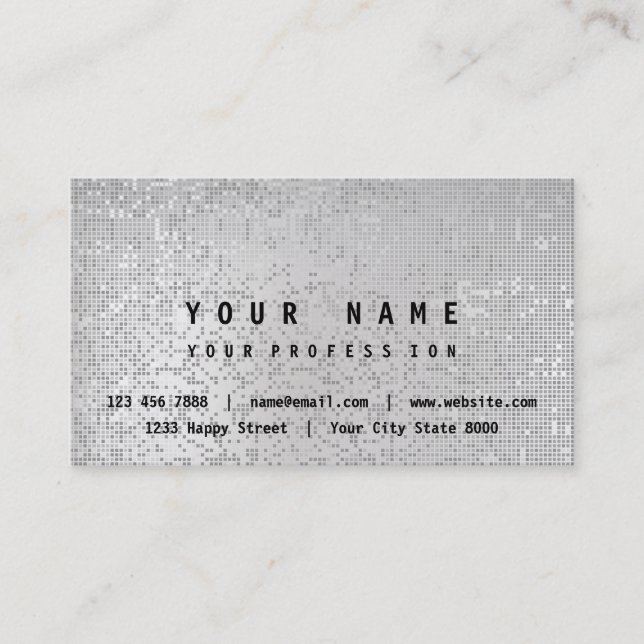 Minimalism Silver Gray Vip Consulting Finances Business Card (Front)