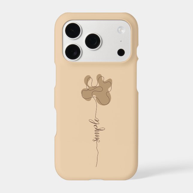 Minimalism Simple Flower Case-Mate iPhone Case (Back)