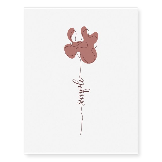 Minimalism Simple Flower Temporary Tattoos (Front)
