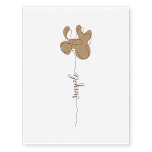Minimalism Simple Flower Temporary Tattoos